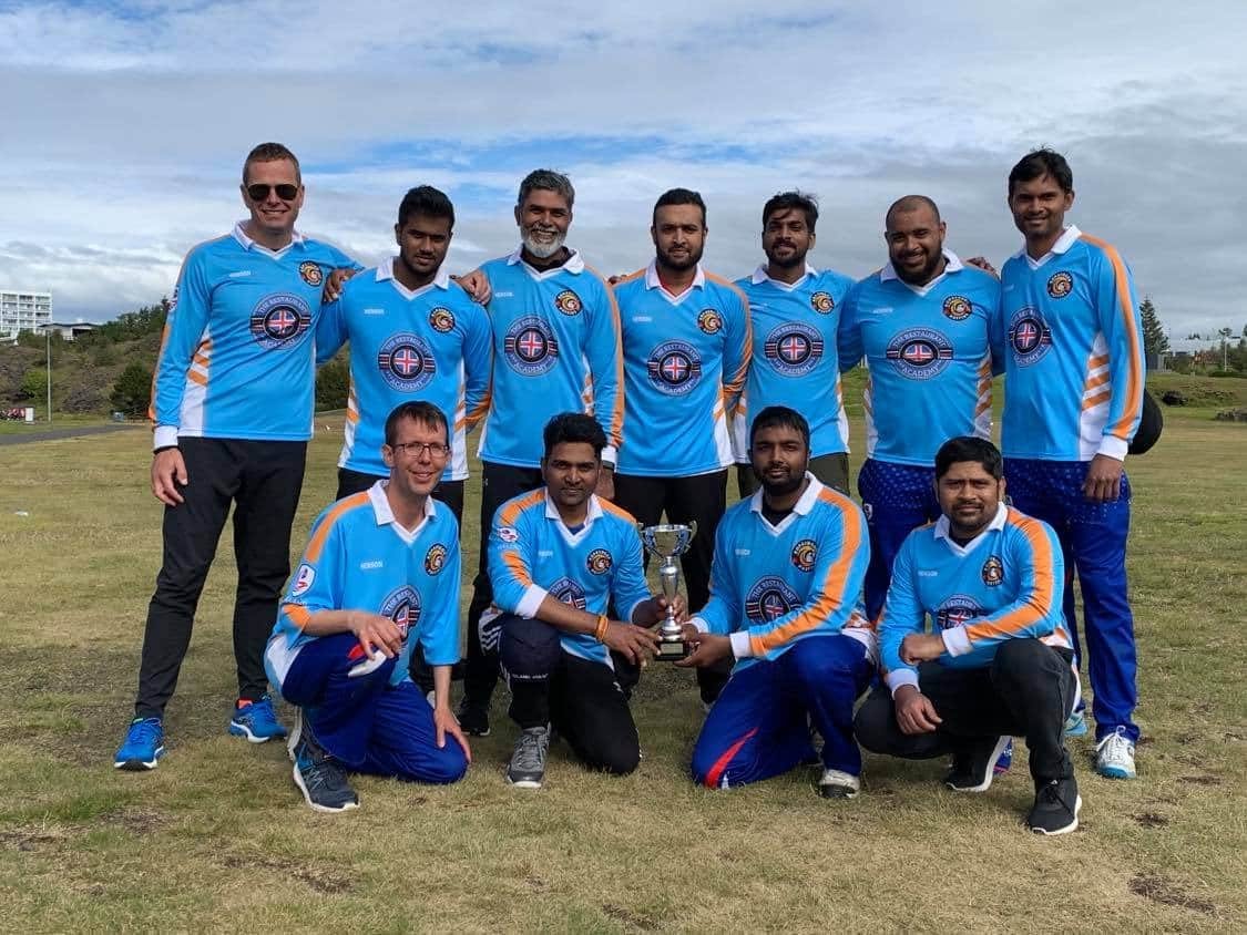 Kópavogur Puffins 2020 championship-winning cricket team