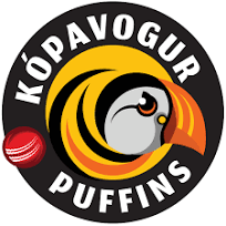 Iceland Cricket with Kópavogur Puffins cricket club logo